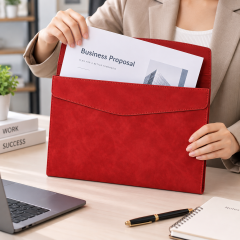 A4 PU Leather Magnetic Flap Document Portfolio