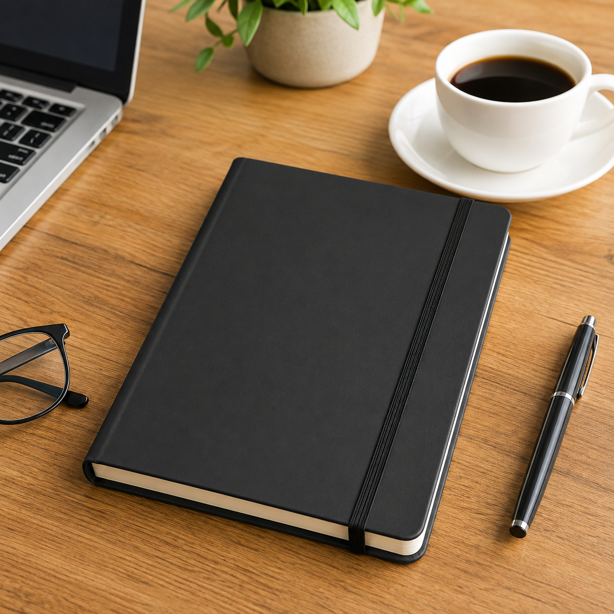 A5 Soft-Touch PU Lined Journal Notebook