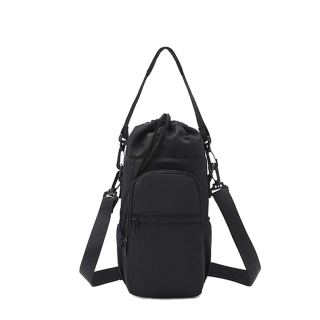 Adjustable Water Bottle Sling Bag with Front Zip Pocket
