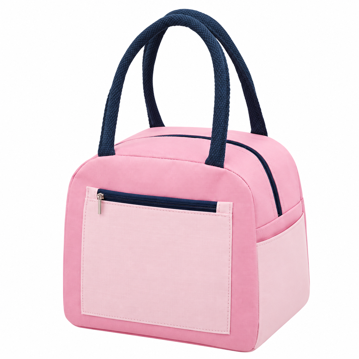 Color Block Insulated Lunch Bag