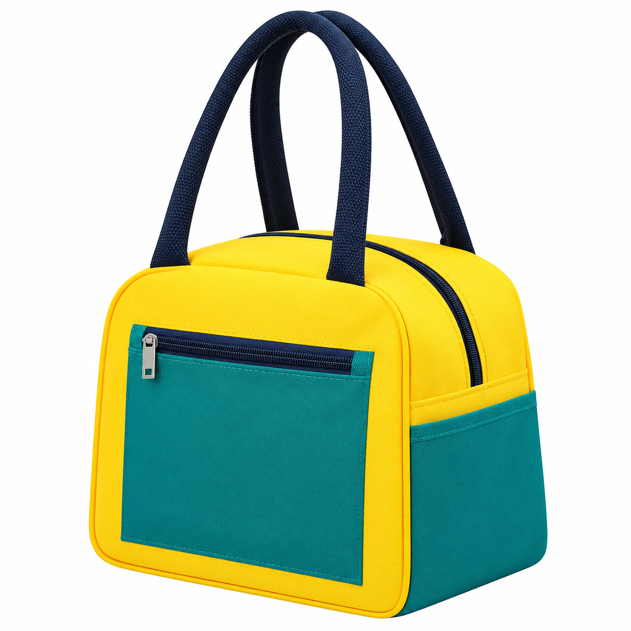 Color Block Insulated Lunch Bag