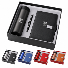 Corporate Office Gift Set with Insulated Bottle, Notebook & Pen