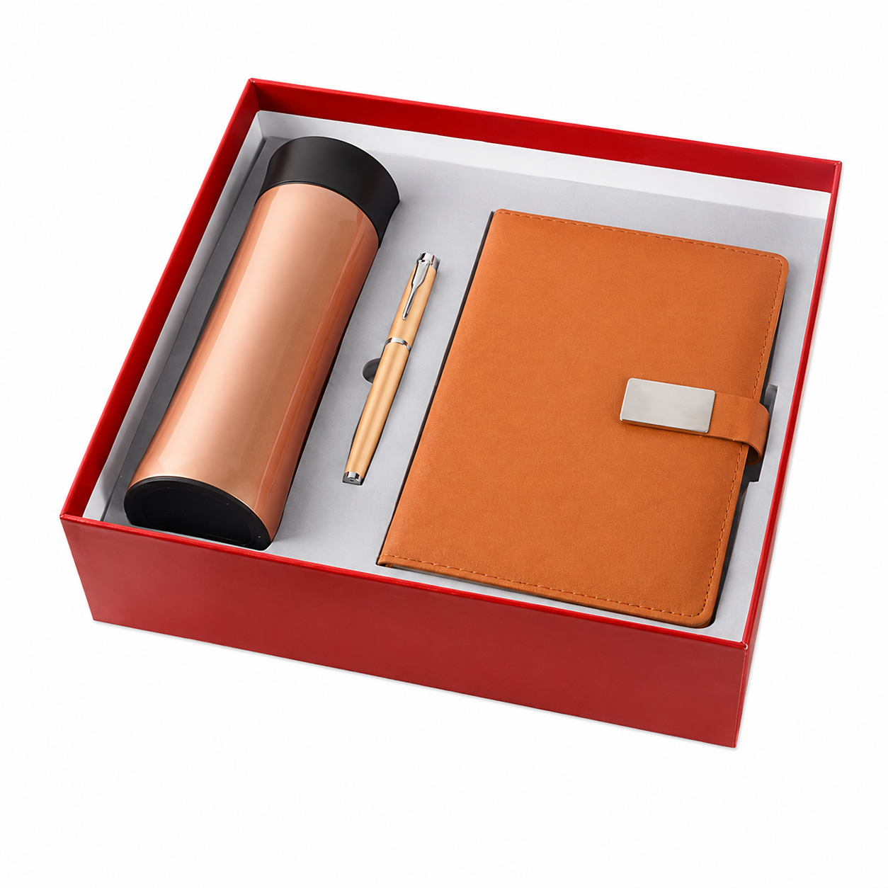 Corporate Office Gift Set with Insulated Bottle, Notebook & Pen