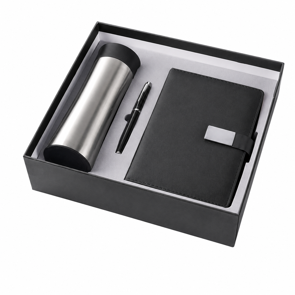Corporate Office Gift Set with Insulated Bottle, Notebook & Pen