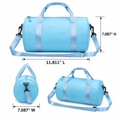 Cylindrical Sports Duffel Bag with Detachable Shoulder Strap
