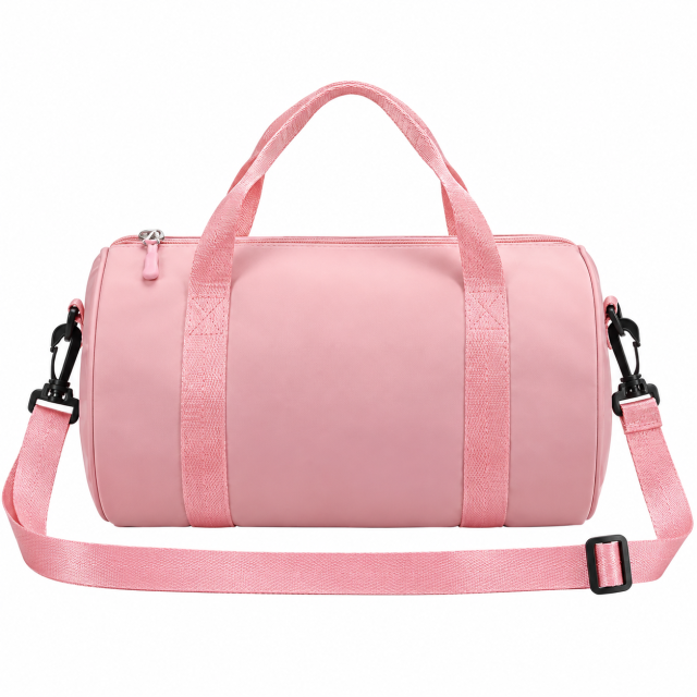 Cylindrical Sports Duffel Bag with Detachable Shoulder Strap