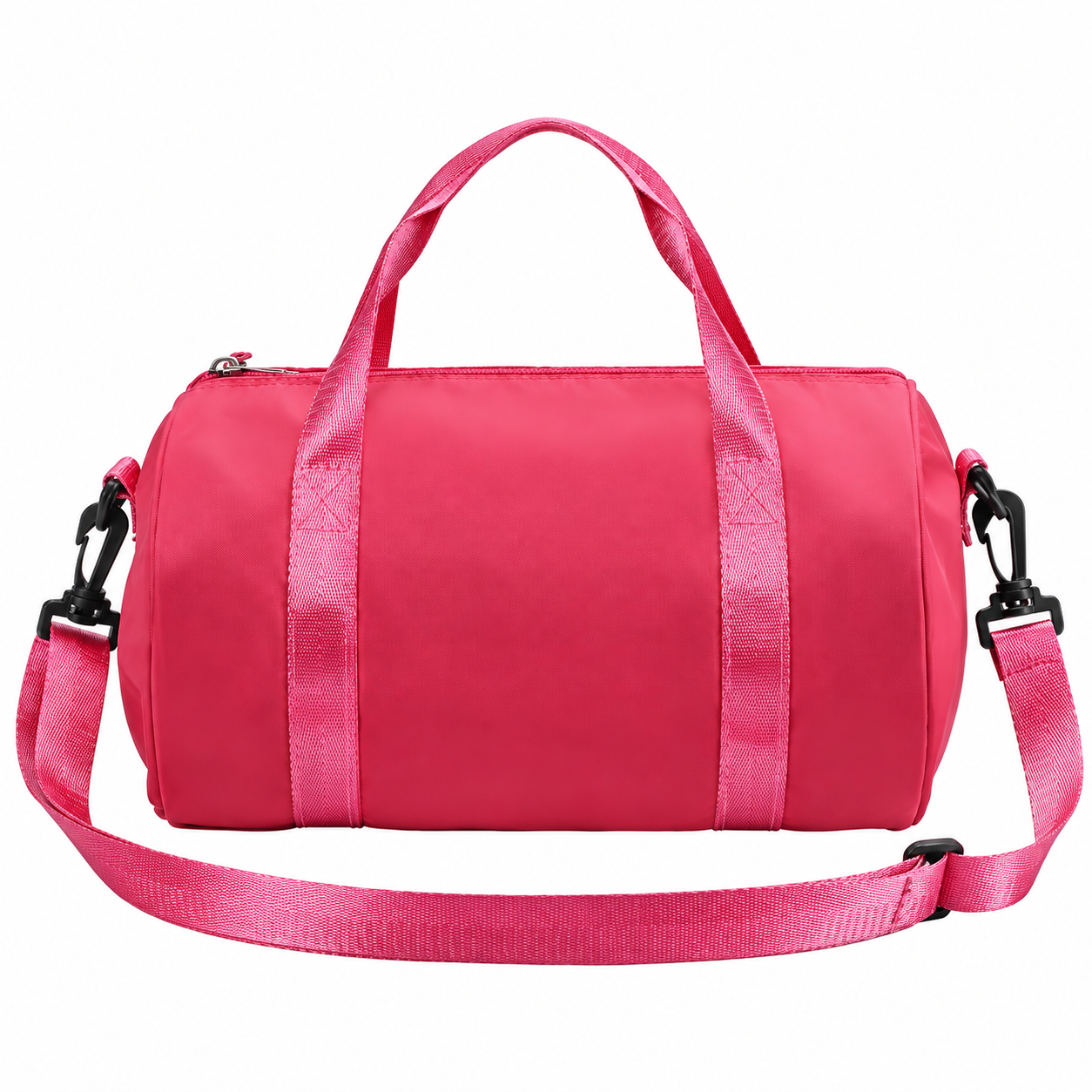 Cylindrical Sports Duffel Bag with Detachable Shoulder Strap