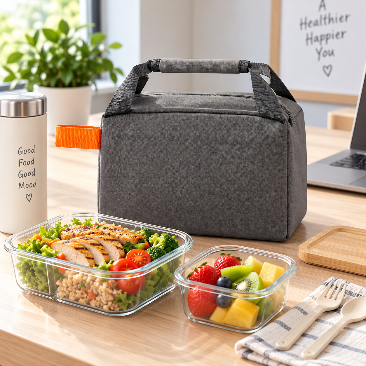 Double-Layer Insulated Lunch Tote