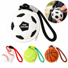 Double-Sided Silicone Ball Coin Purse with Wrist Strap