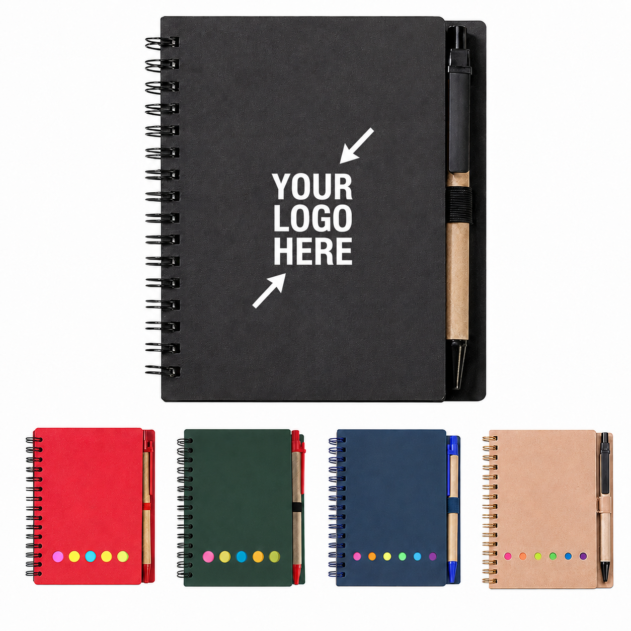 Eco Kraft Notebook With Sticky Notes