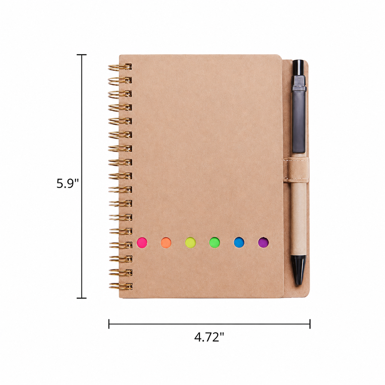 Eco Kraft Notebook With Sticky Notes