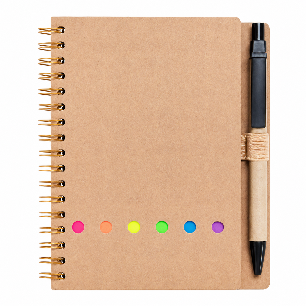 Eco Kraft Notebook With Sticky Notes