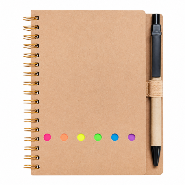 Eco Kraft Notebook With Sticky Notes