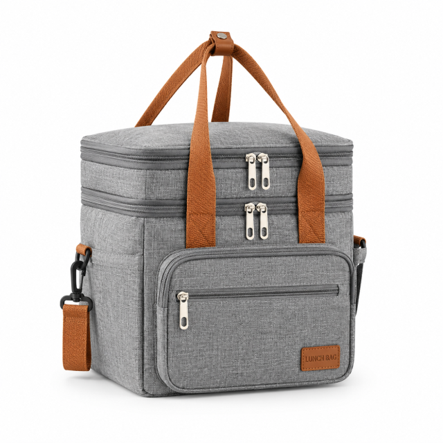Expandable Double Layer Insulated Lunch Bag