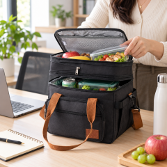 Expandable Double Layer Insulated Lunch Bag