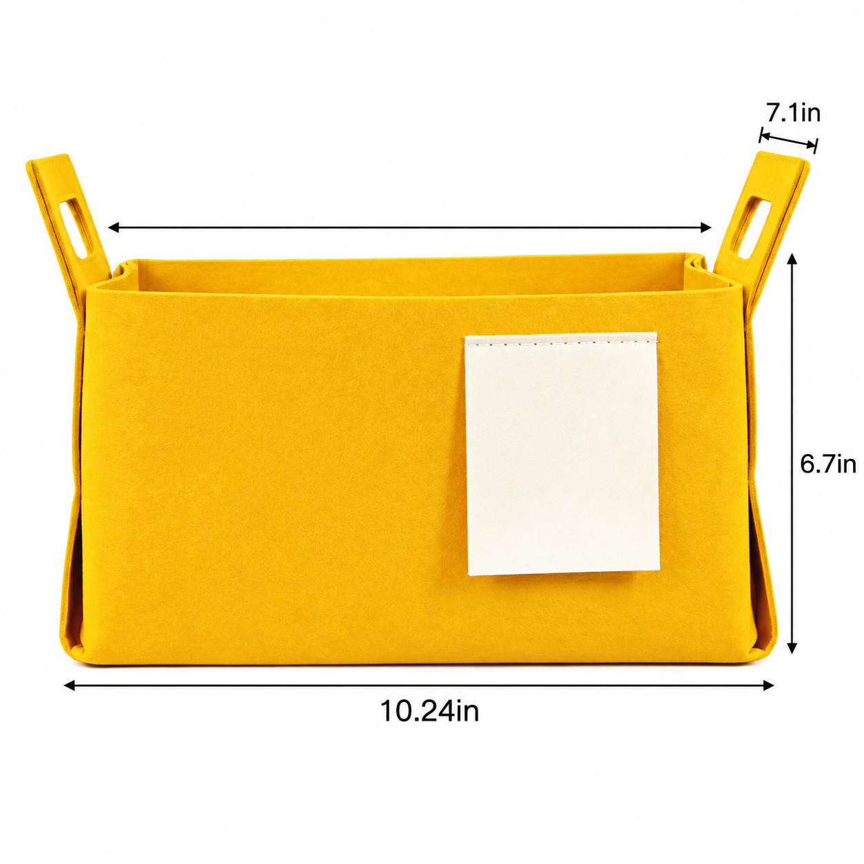 Foldable Felt Storage Basket With Side Handles
