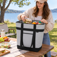 Foldable Insulated 600D Oxford Food Delivery Tote