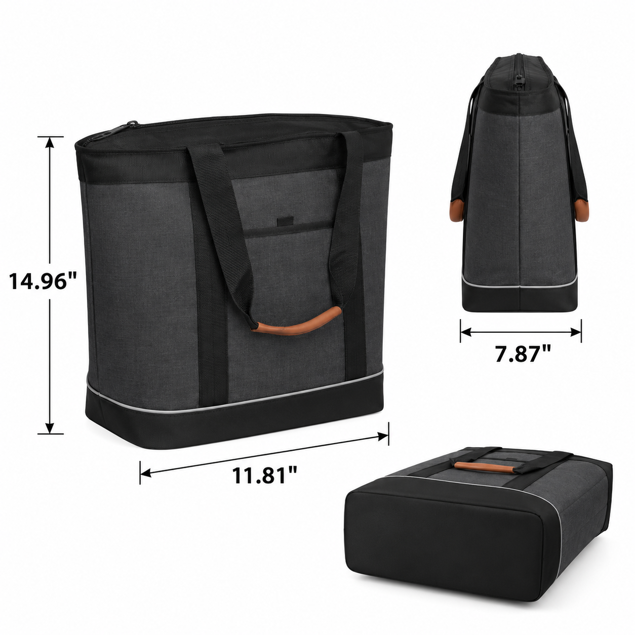 Foldable Insulated 600D Oxford Picnic Tote Bag