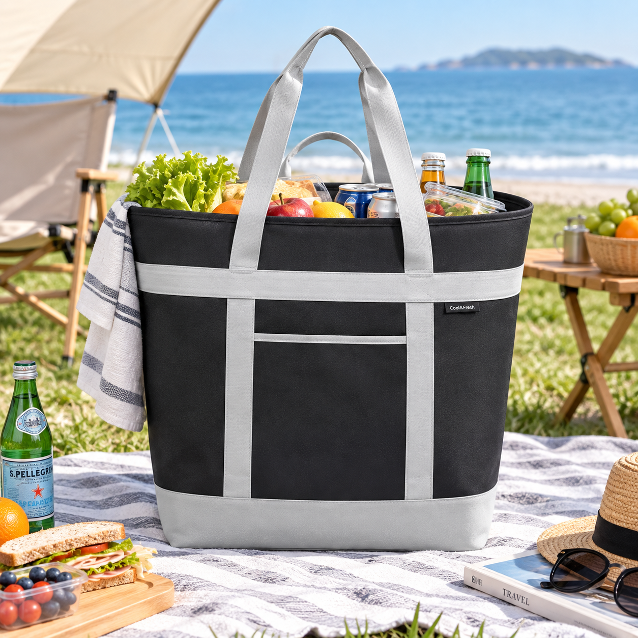 Foldable Insulated Cooler Bag with Aluminum Foil Lining
