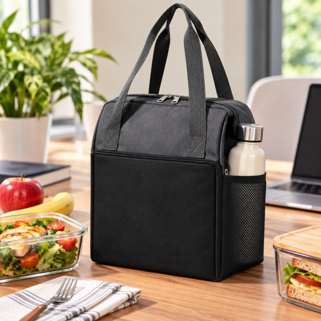 Foldable Insulated Oxford Polyester Cooler Tote with PEVA Lining
