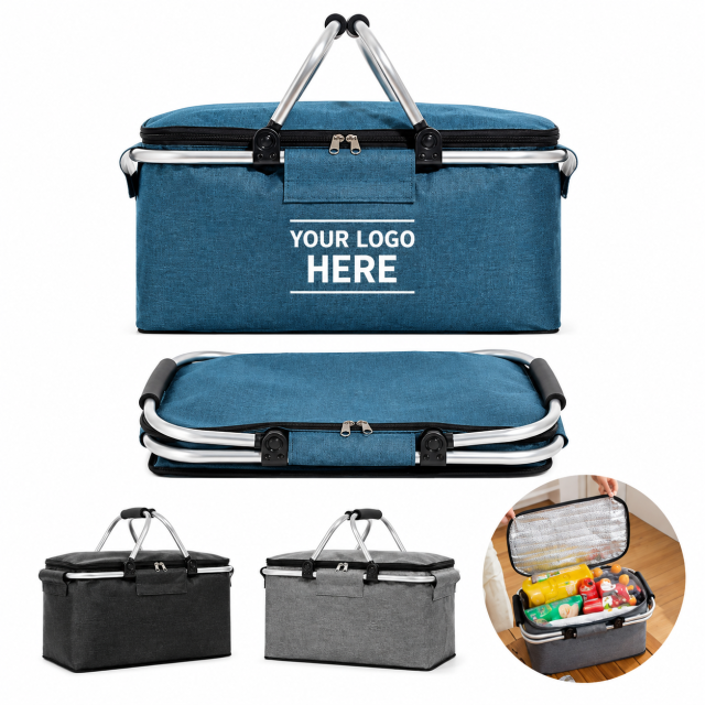 Foldable Oxford Insulated Picnic Cooler Basket