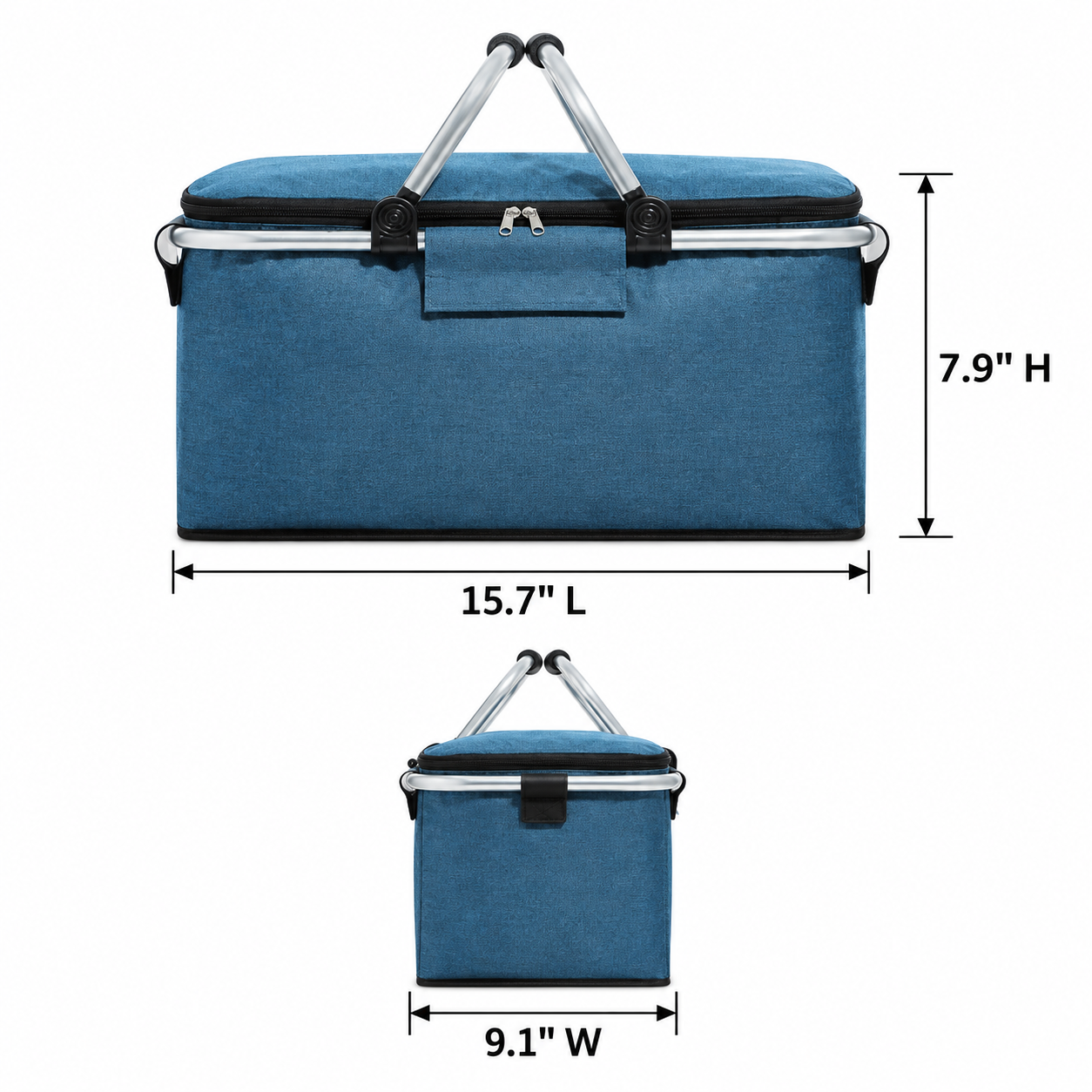 Foldable Oxford Insulated Picnic Cooler Basket