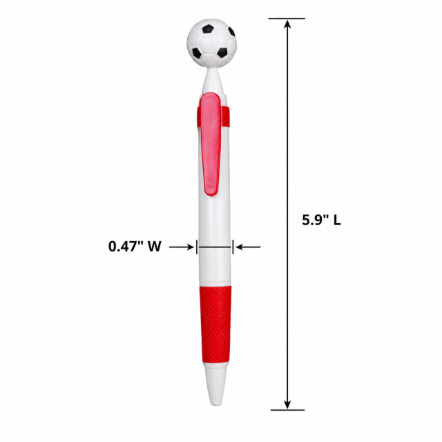 Football Shaped Ballpoint Pen With Clip