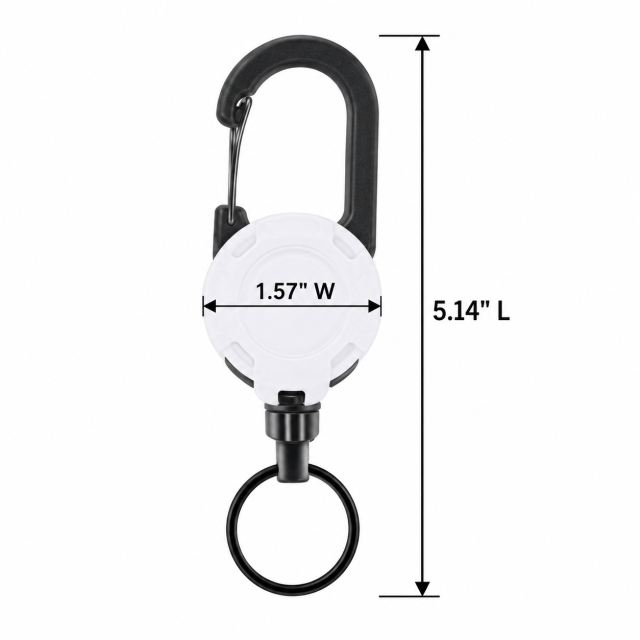 Heavy-Duty Retractable Steel Cable Keychain