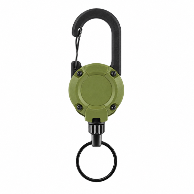 Heavy-Duty Retractable Steel Cable Keychain