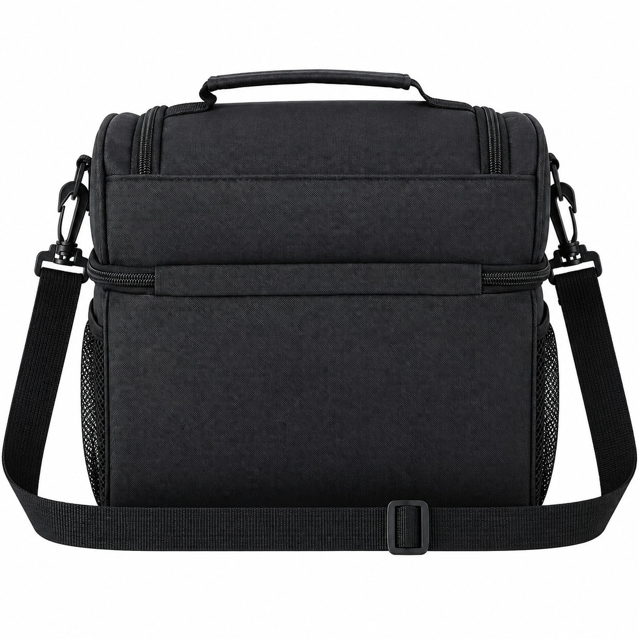 Insulated Dual Compartment Lunch Bag With Side Pockets