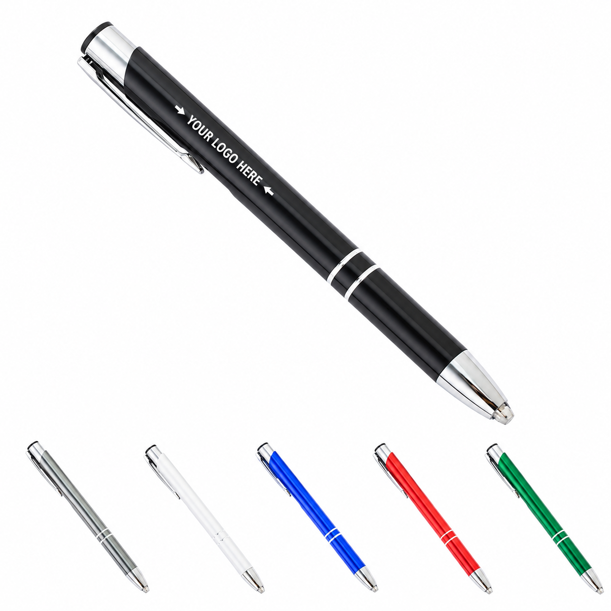 LED Lighted Tip Ballpoint Pen with Mini Flashlight