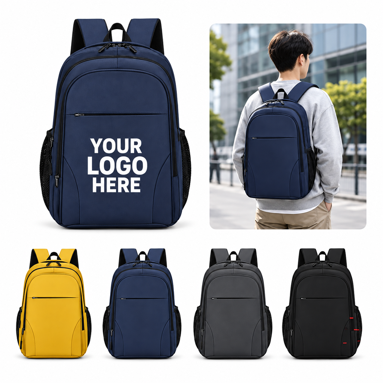 Large Capacity Polyester Urban Laptop Backpack