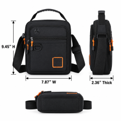 Men's Multi-Compartment Polyester Crossbody Bag