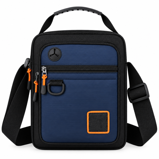 Men's Multi-Compartment Polyester Crossbody Bag
