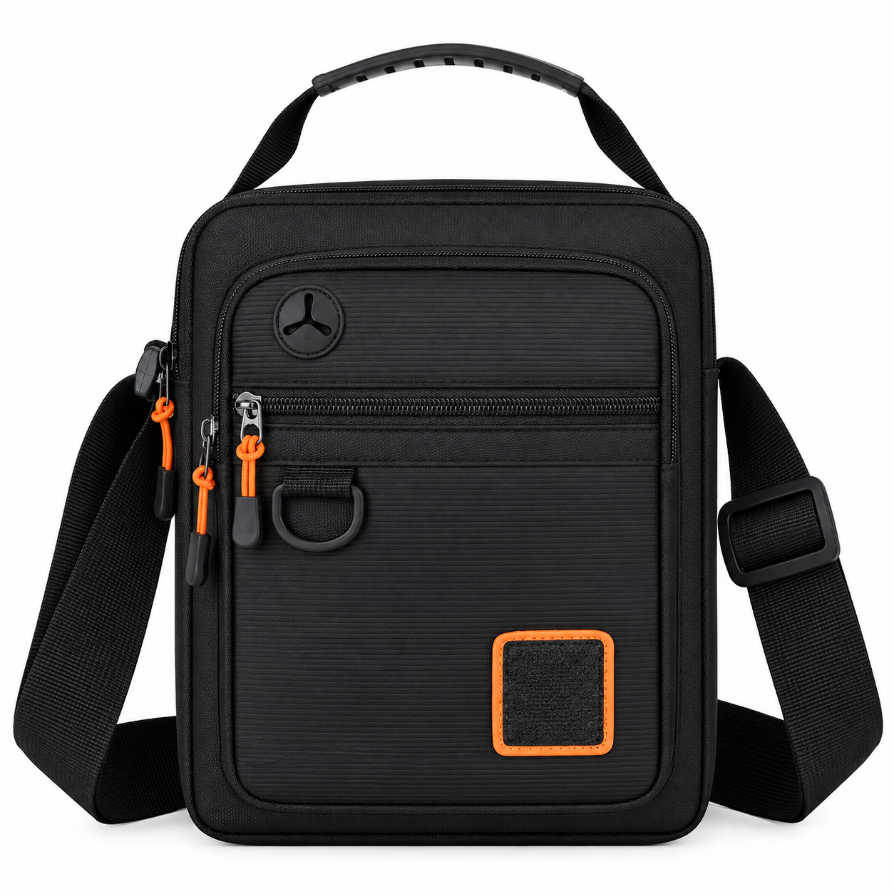Men's Multi-Compartment Polyester Crossbody Bag