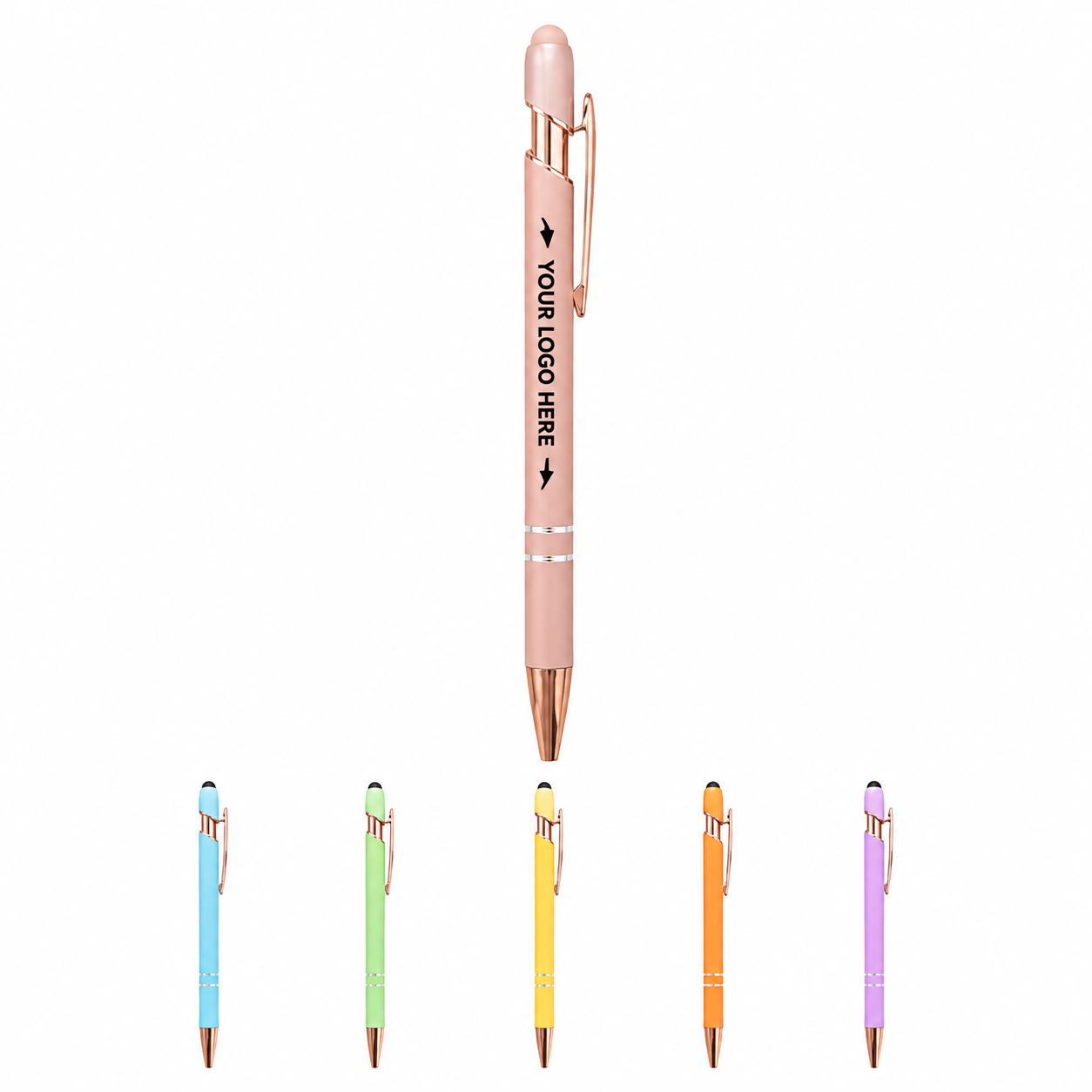 Metal Stylus Retractable Ballpoint Pen