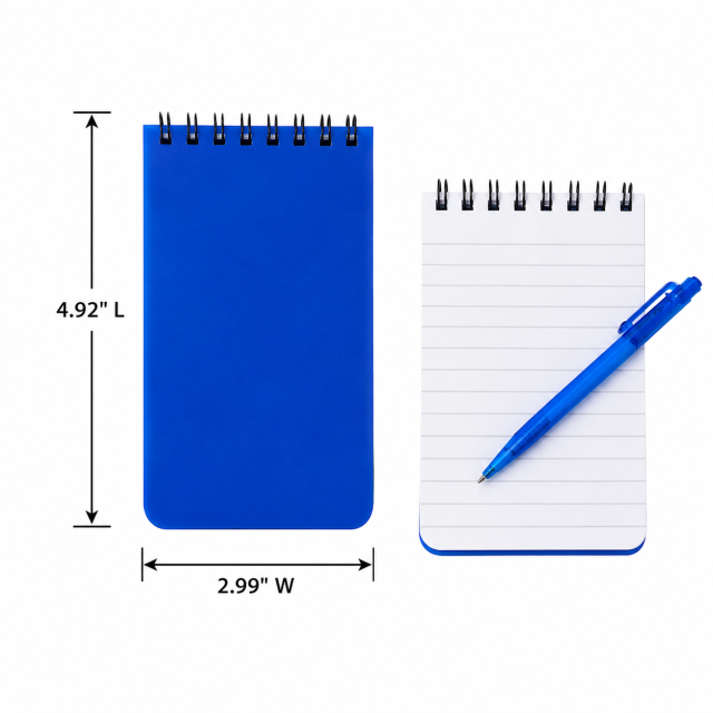 Mini Spiral Polypropylene Notebook With Pen