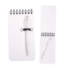 Mini Spiral Polypropylene Notebook With Pen