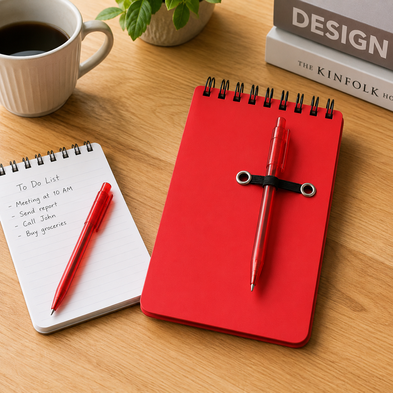 Mini Spiral Polypropylene Notebook With Pen