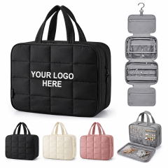 Multifunctional Hanging Toiletry Organizer Bag with Jewelry Pouch