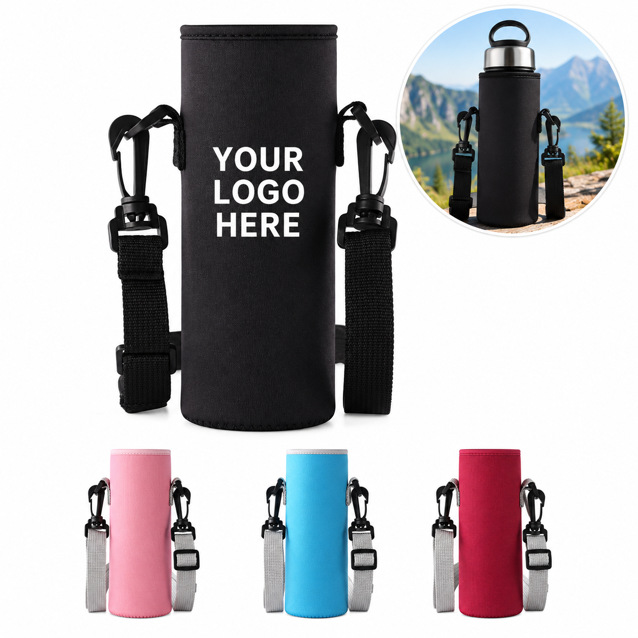 Neoprene Water Bottle Carrier Sleeve