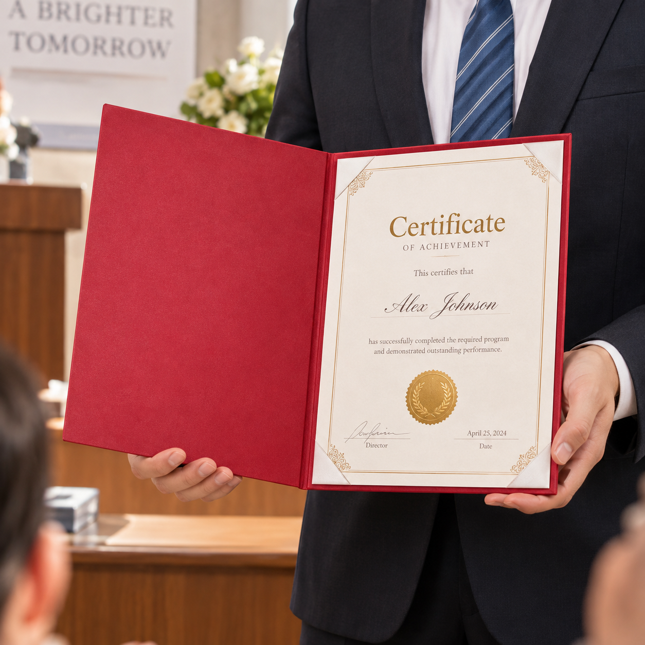 Pearlescent A4 Certificate Presentation Folder