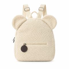 Plush Bear Ear Lamb Fleece Backpack