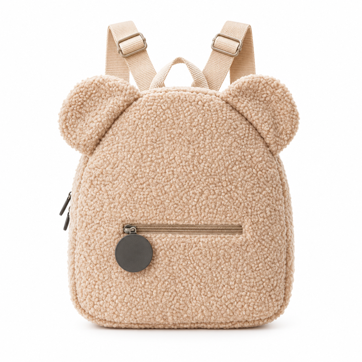 Plush Bear Ear Lamb Fleece Backpack