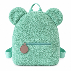Plush Bear Ear Lamb Fleece Backpack