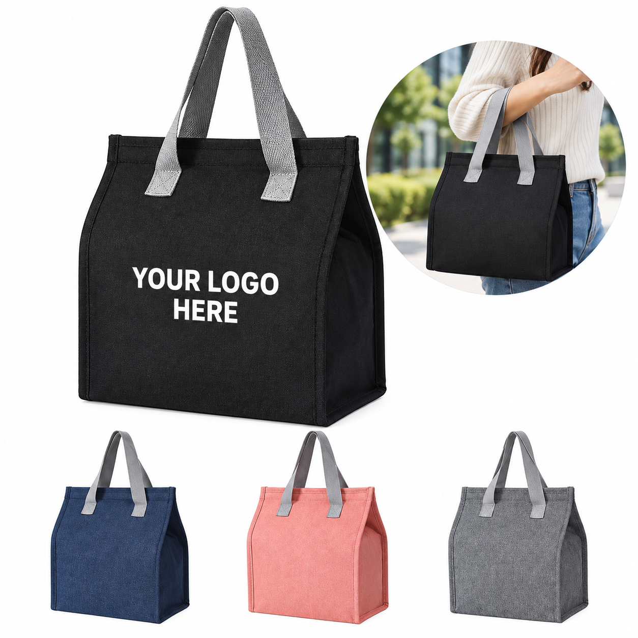 Polyester Insulated Lunch Tote with PEVA Lining