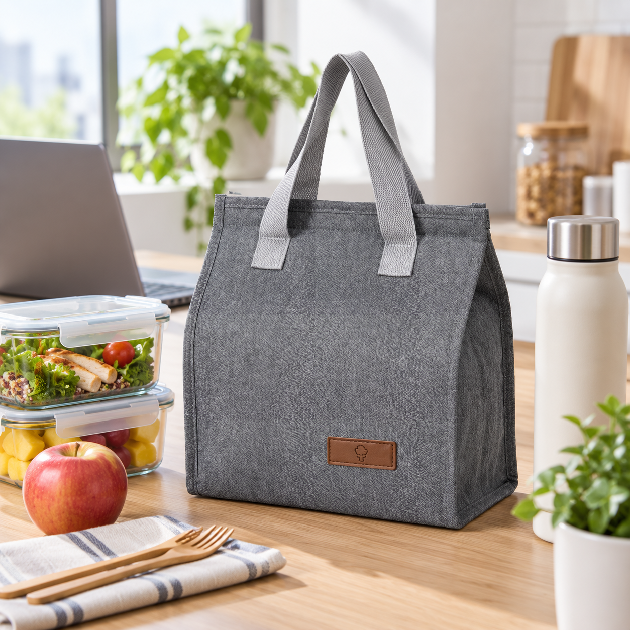 Polyester Insulated Lunch Tote with PEVA Lining