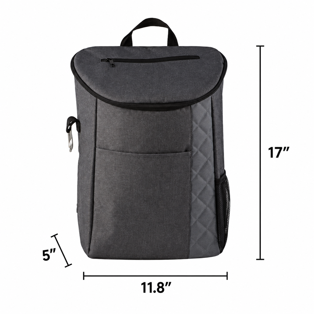 Quilted Insulated Backpack Cooler With Bottle Opener