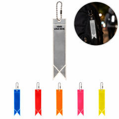 Reflective Swallowtail Safety Keychain Tag