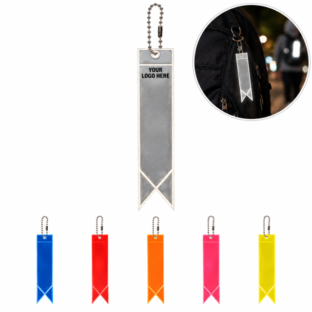 Reflective Swallowtail Safety Keychain Tag